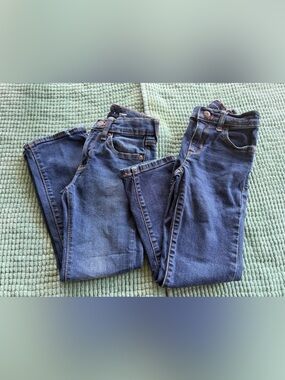 Lot of 2 Boys Jeans Tommy Hilfiger Old Navy Size 6 Straight Leg
